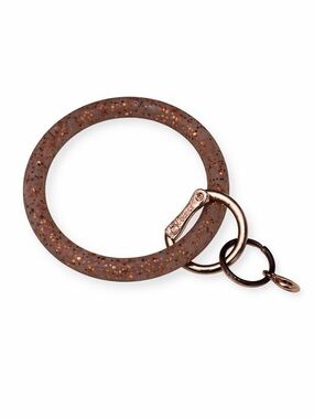 Venture Key Ring Gold Rush Cheetah Silicone Big O® Key Pink Sparkle